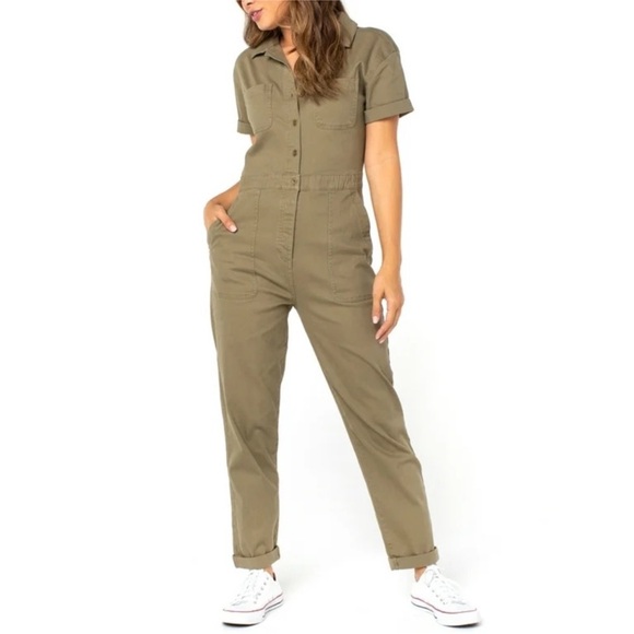 Celebrity Pink Khaki Jumpsuit - Picture 1 of 9